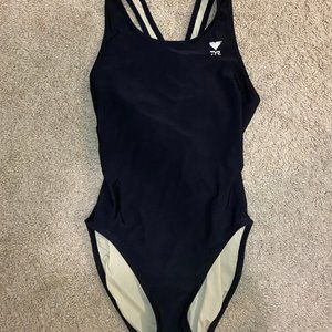 TYR Size 32 Black One-Piece Competition Swimsuit